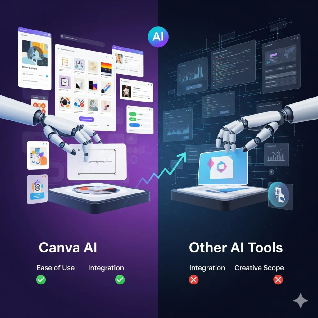 Comparison: what to use when - Best Canva AI Design in 2025