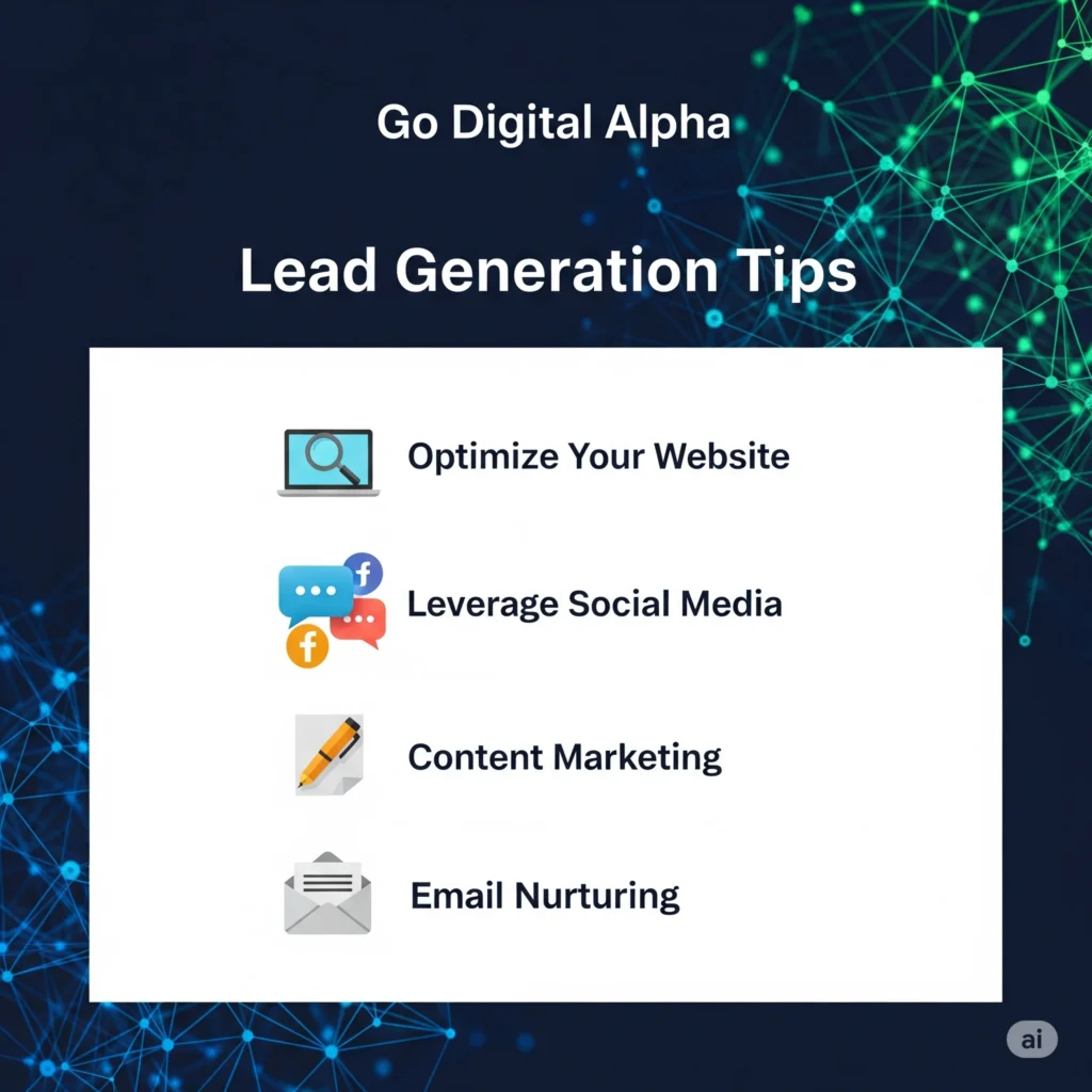 Lead Generation Tips by Go Digital Alpha - Business Leads for a Hotel Business