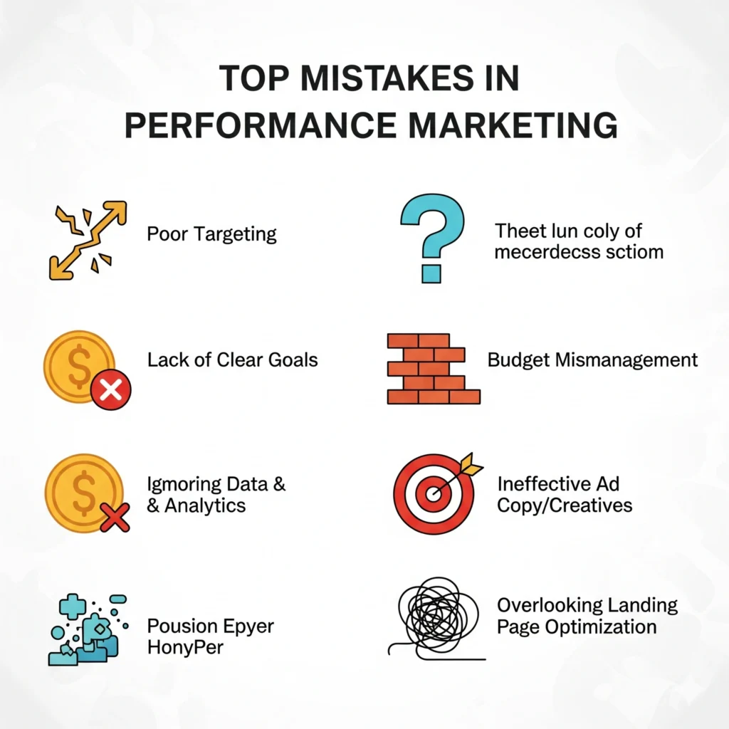 What are the top mistakes in performance marketing campaigns?