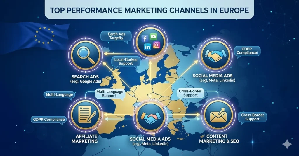 Top Performance Marketing Channels in Europe - Performance Marketing Services in Europe