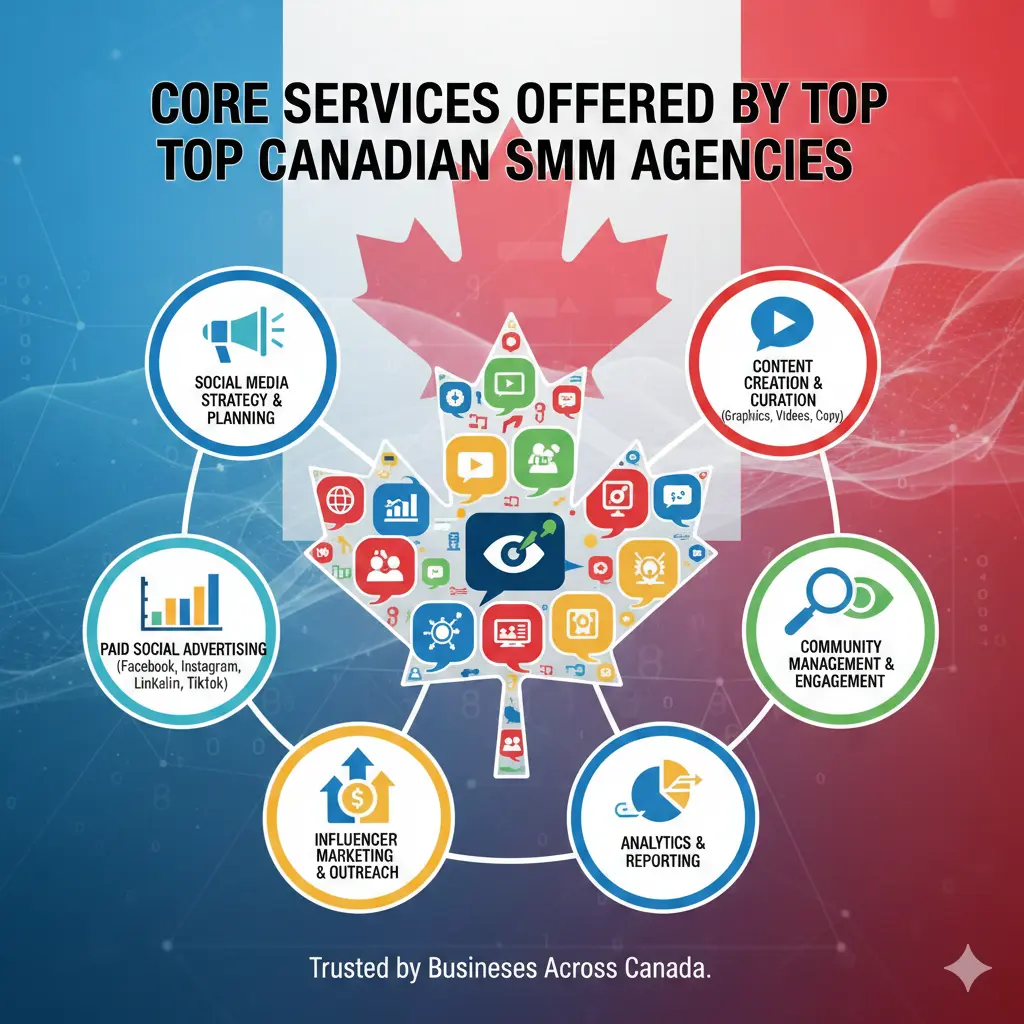 Core Services Offered by Top Canadian SMM Agencies - Top Social Media Marketing Services in Canada
