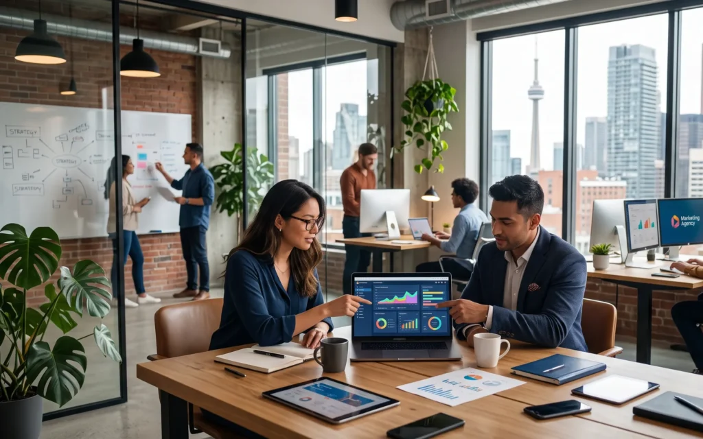 10 Best Digital Marketing Agencies in Toronto for 2026 (Ranked);Best digital marketing agency in Toronto 2026 – Toronto skyline with search and AI