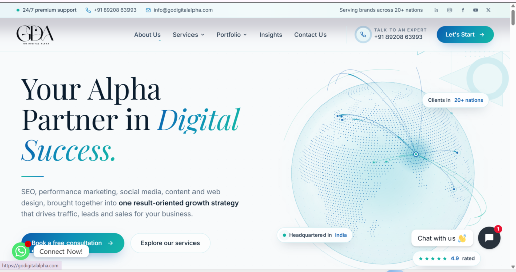 1. Go Digital Alpha: Best Overall for Full-Funnel Growth and AI Search Visibility ; Best digital marketing agency in Toronto 2026 – Toronto skyline with search and AI