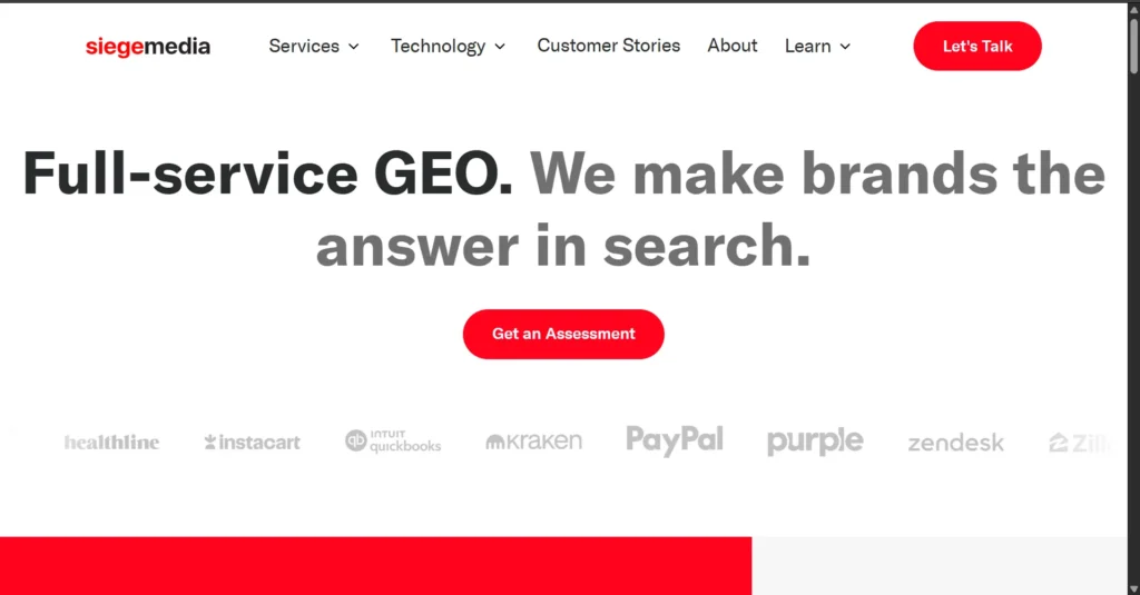 Siege Media: Best for Content-Led SEO ; best digital marketing company in United States