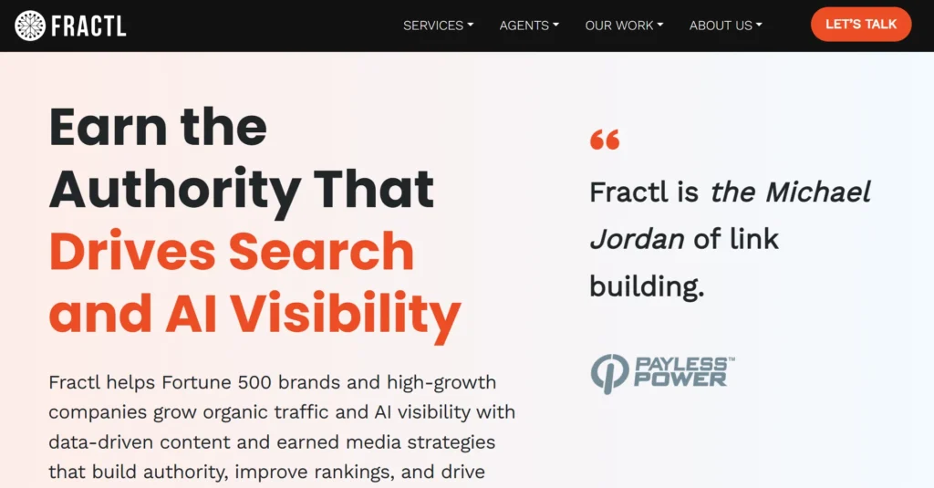 Fractl: Best for Digital PR and Link Earning ; best digital marketing company in United States